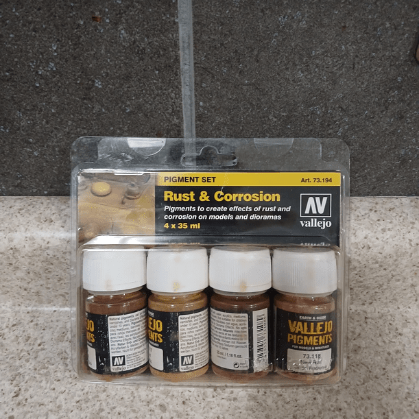 Vallejo Rust & Corrosion Pigment Set 4 x 35ml.