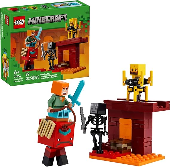 Minecraft The Nether Lava Battle Toy and Playset LEGO 21266